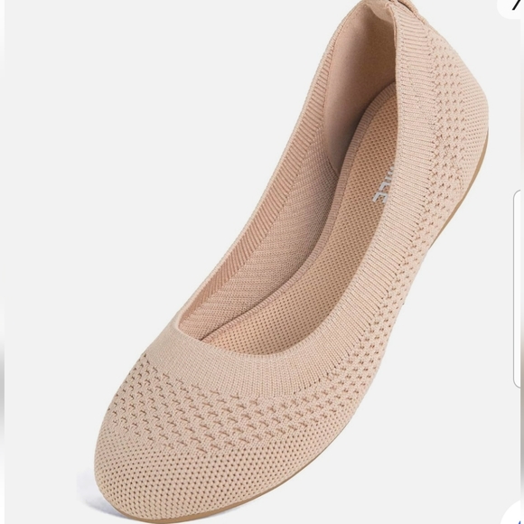 ATHMILE Washable Knit Ballet flats in a perforated nude. NWOT US SZ 10M - Picture 9 of 10